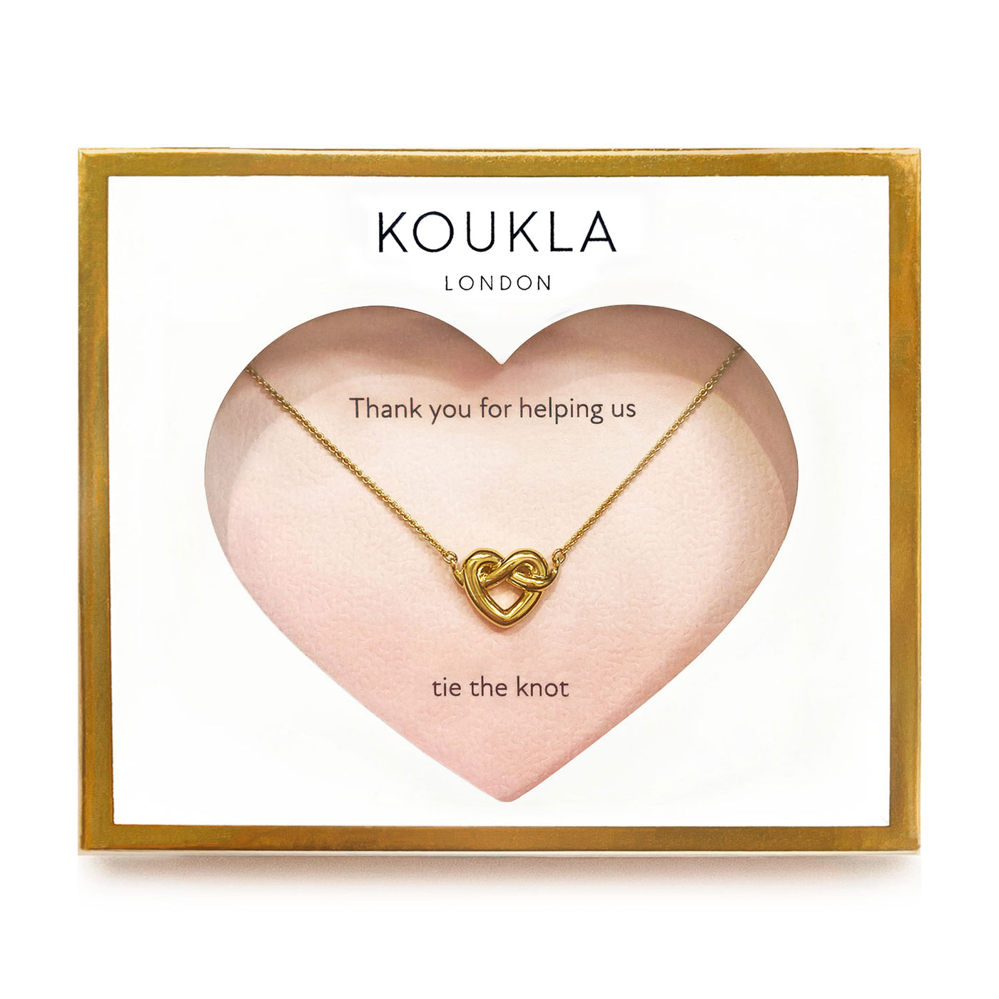 Bridesmaid Thank You Necklace Gold