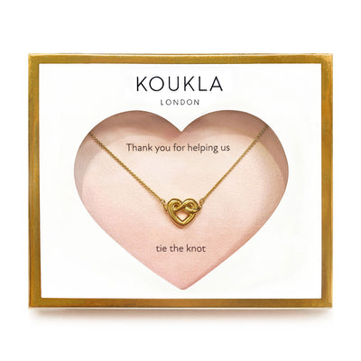 Bridesmaid Thank You Necklace Gold